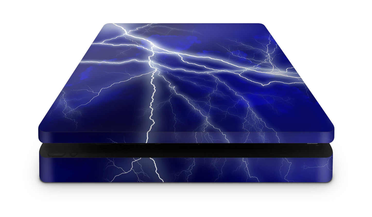 PS4 Slim Playstation 4 Skins: Design Vinyl Premium Skin Aufkleber für Konsole Apocalypse Blue Aufkleber skins4u