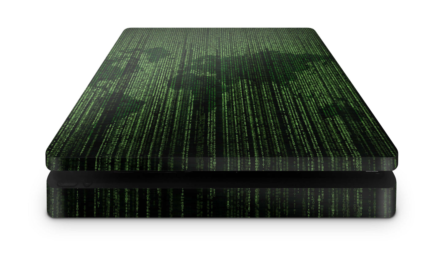 PS4 Slim Playstation 4 Skins: Design Vinyl Premium Skin Aufkleber für Konsole Matrix Aufkleber skins4u