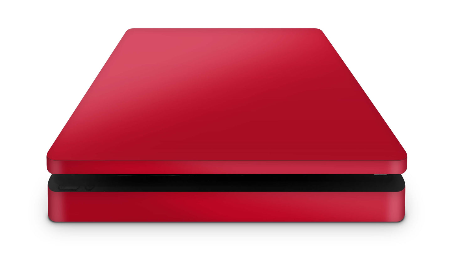 PS4 Slim Playstation 4 Skins: Design Vinyl Premium Skin Aufkleber für Konsole Solid state red Aufkleber skins4u