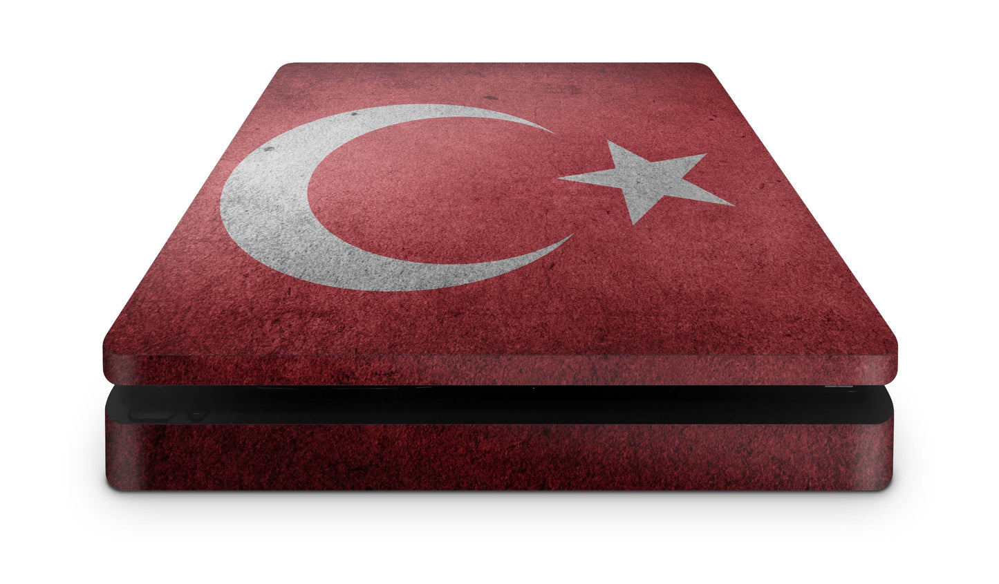 PS4 Slim Playstation 4 Skins: Design Vinyl Premium Skin Aufkleber für Konsole Tuerkei Vintage Aufkleber skins4u