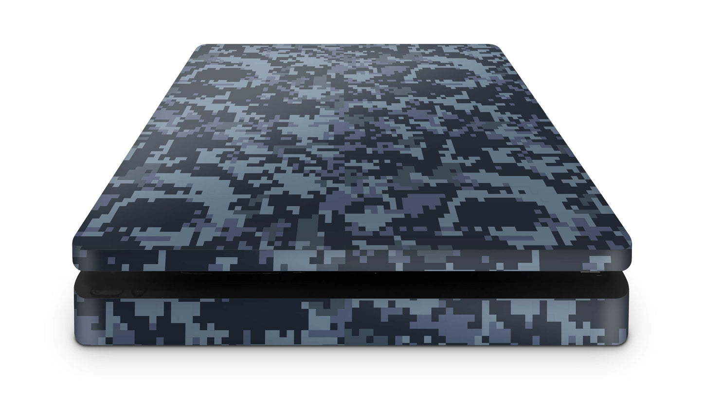 PS4 Slim Playstation 4 Skins: Design Vinyl Premium Skin Aufkleber für Konsole digital navy camo Aufkleber skins4u