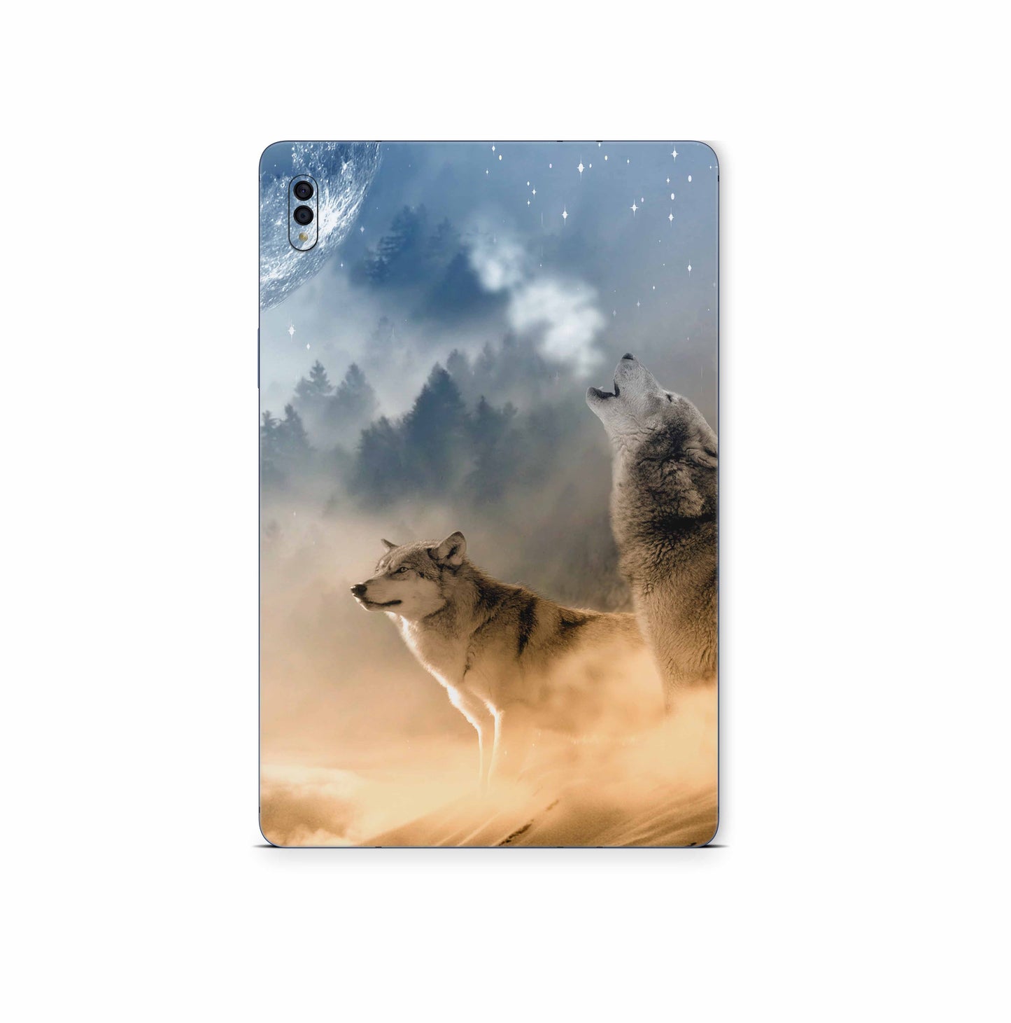 Samsung Galaxy Tab S5e Skins S6 & S6 Lite: Design Schutzfolie Premium Vinyl Howling Moon Aufkleber skins4u