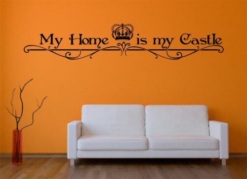 Wandtattoo Spruch My Home is my Castle Wandaufkleber Premium Wand Dekor SZ024 Aufkleber Stickerkönig