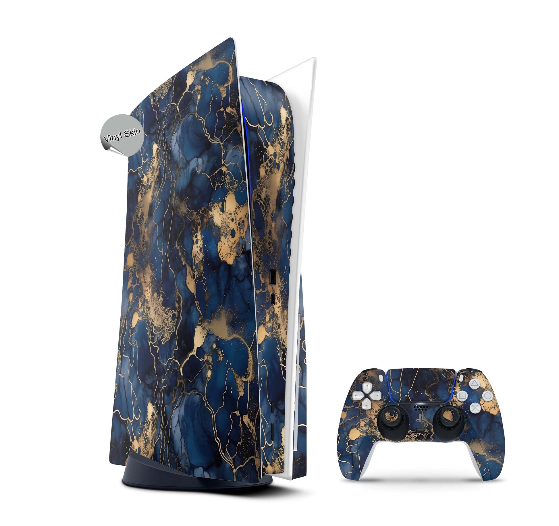 PS5 Skin Design Aufkleber Vinyl Folie Premium Skins mit PS5 Controller Dark Fantasy Aufkleber Skins4u   