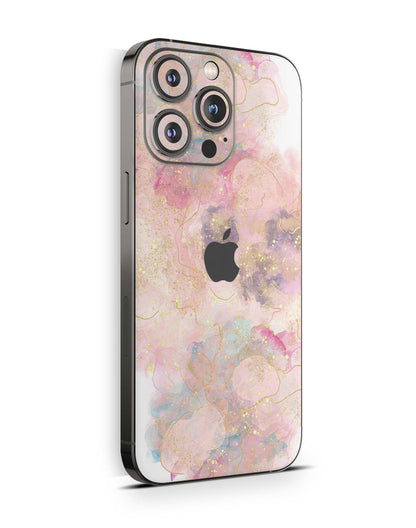 iPhone 15 Skins Design Schutzfolie Premium Vinyl Skin für alle Modelle Motiv Glitter Rose Aufkleber skins4u   