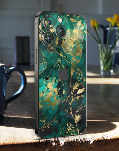 iPhone 15 Skins Design Schutzfolie Premium Vinyl Skin für alle Modelle Motiv Green Hymn Aufkleber skins4u   