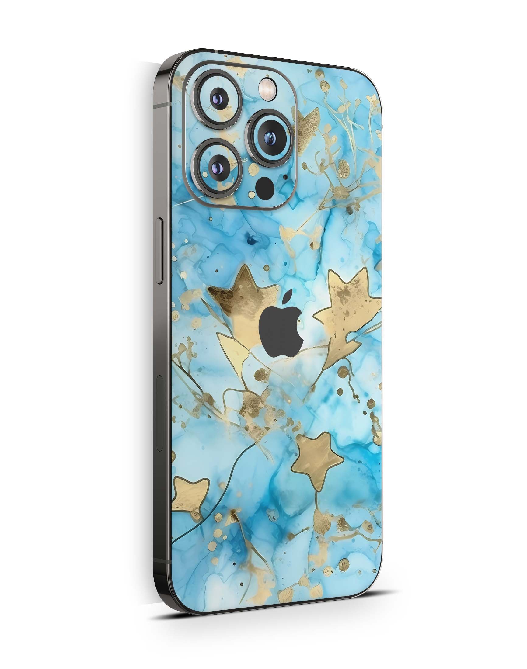 iPhone 15 Skins Design Schutzfolie Premium Vinyl Skin für alle Modelle Motiv Light Stars Aufkleber skins4u   