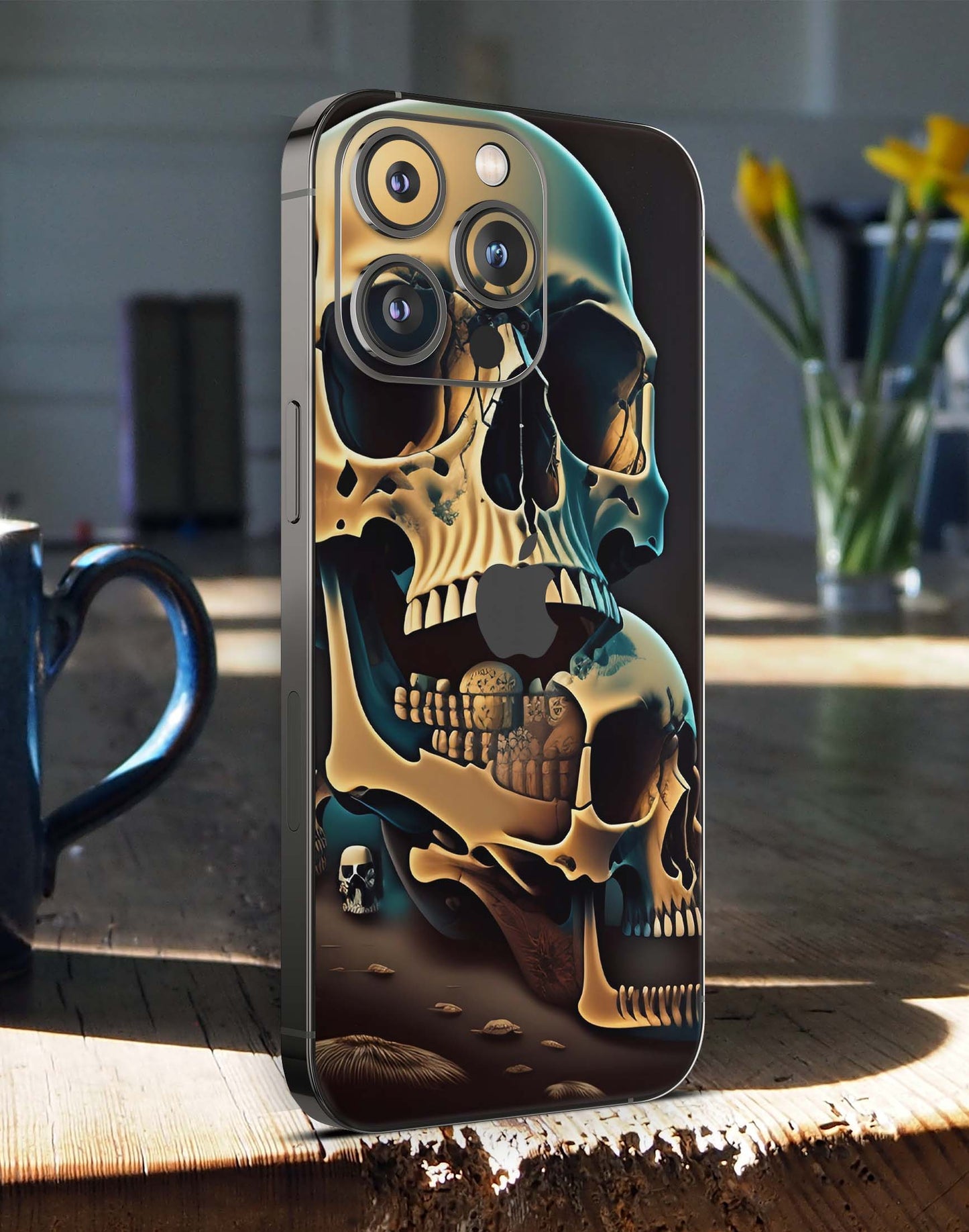 iPhone 15 Skins Design Schutzfolie Premium Vinyl Skin für alle Modelle Motiv Skullcrusher Aufkleber skins4u   