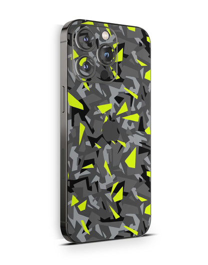 iPhone 15 Skins Design Schutzfolie Premium Vinyl Skin für alle Modelle Motiv Splatter Yellow Aufkleber skins4u   