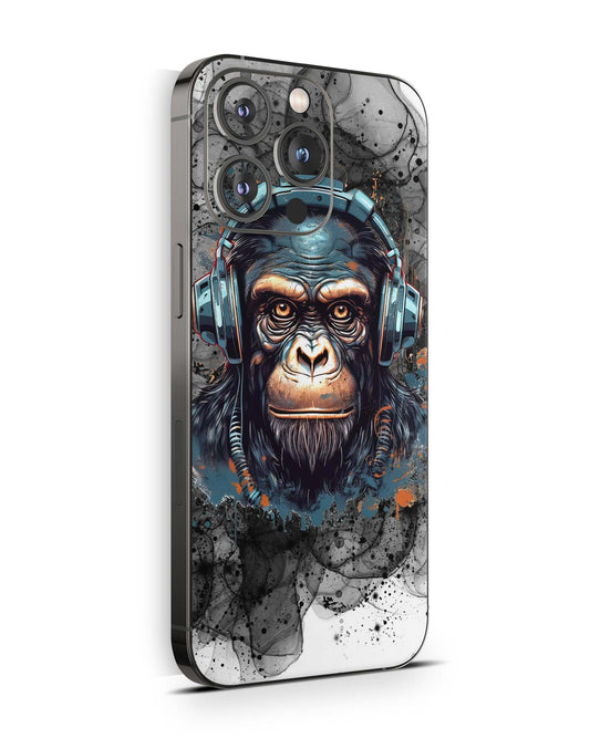 iPhone 16 Pro Skin Aufkleber Design Schutzfolie Vinyl Folie Black Smoke Monkey Aufkleber Skins4u   