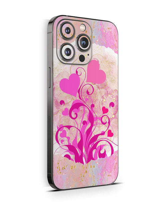 iPhone 16 Pro Skin Aufkleber Design Schutzfolie Vinyl Folie Boarder Hearts Aufkleber Skins4u   