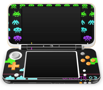 New Nintendo 2DS XL Skin Design Schutzfolie Aufkleber Folie Invaders Aufkleber Skins4u   