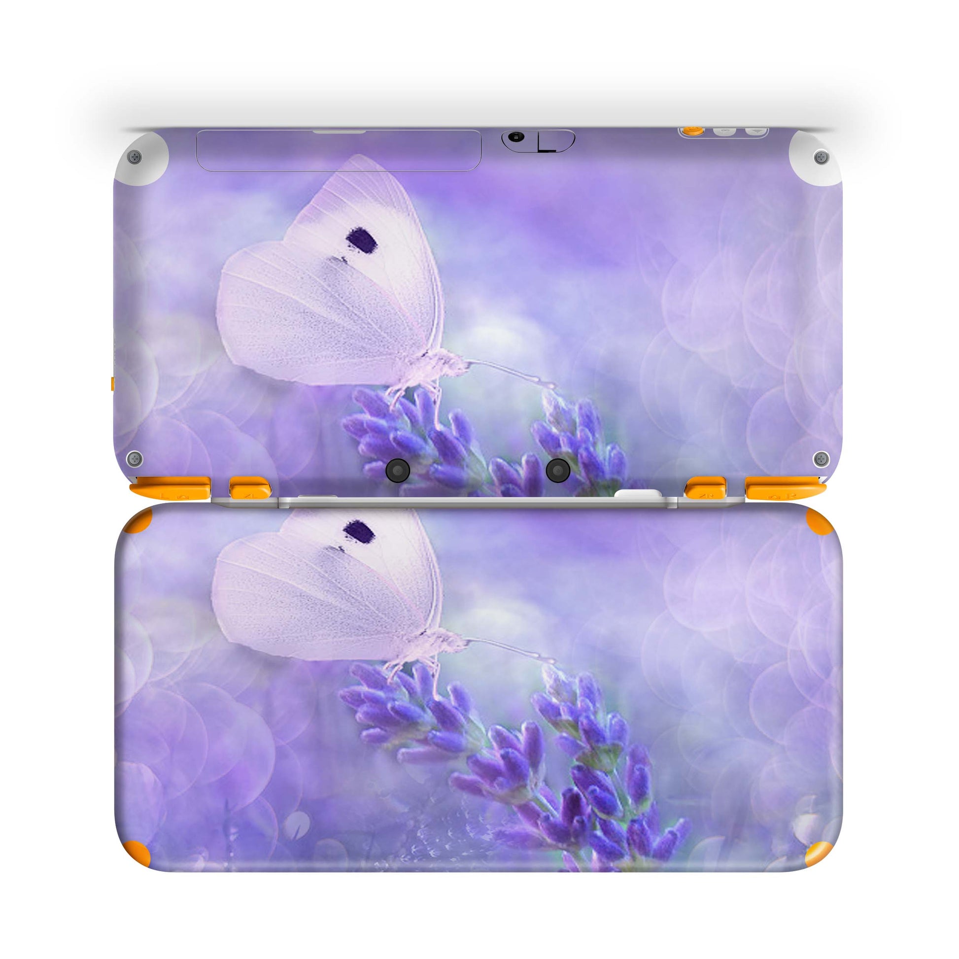 New Nintendo 2DS XL Skin Design Schutzfolie Aufkleber Folie Lavendel Butterfly Aufkleber Skins4u   