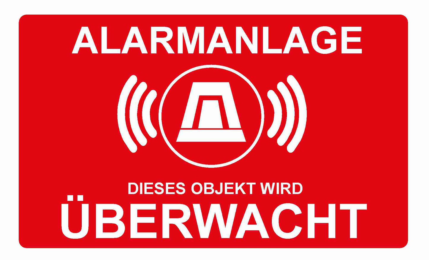 HInweis Warnaufkleber Videoüberwachung EInbruchschutz Aufkleber Skins4u Alarmanlage rot 8x4.8cm