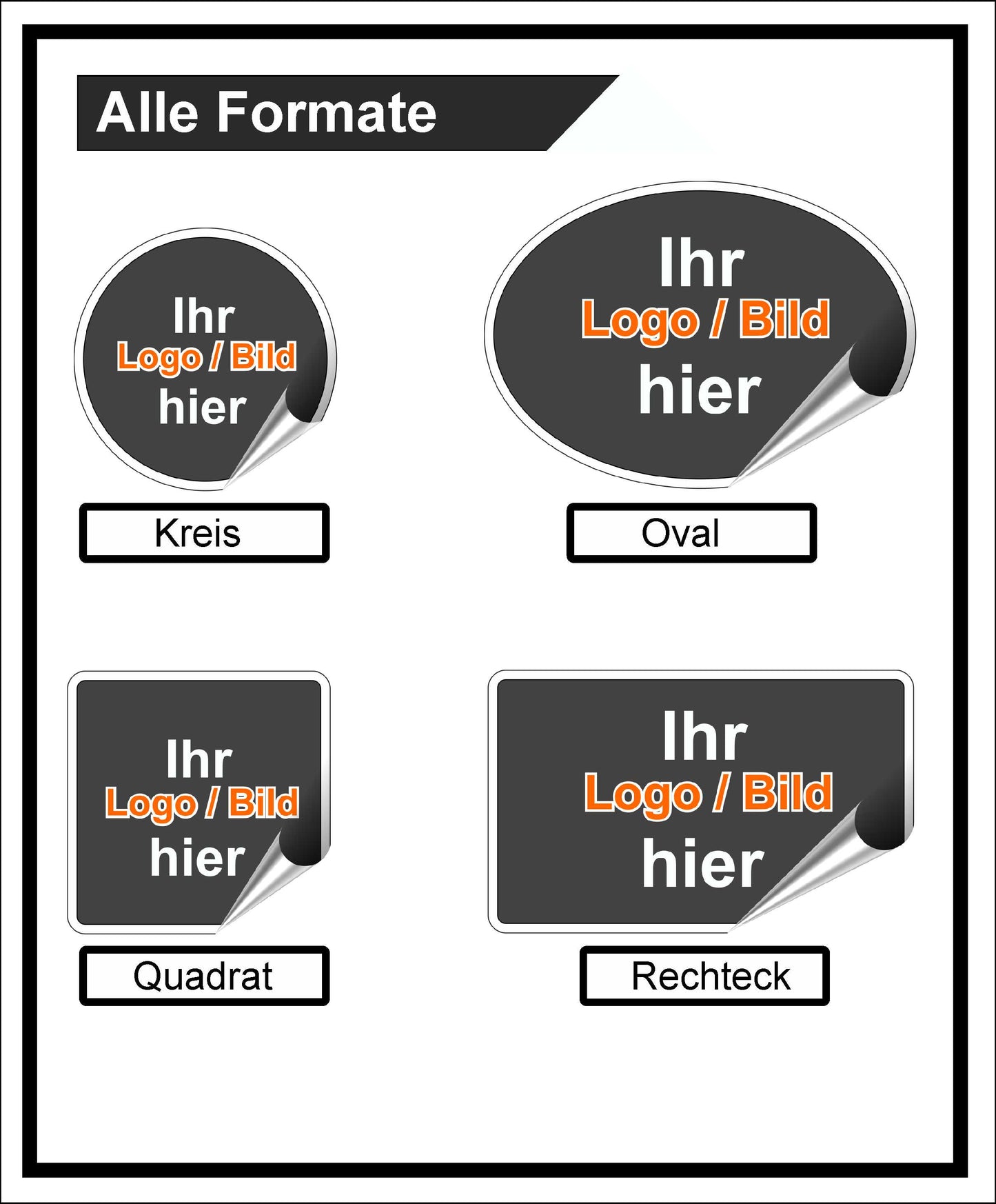Aufkleber selbst gestalten - Personalisierte Aufkleber Etiketten ideal für Unternehmen Logos, Bilder, Foto Wunschtext - wasserfest, wetterfest oval - Werbung Firma Aufkleber Skins4u