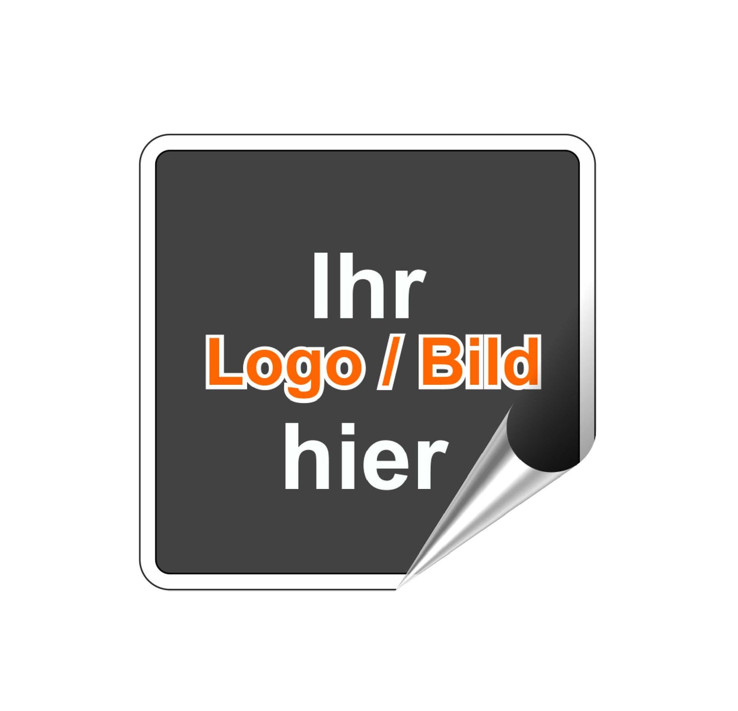 Aufkleber selbst gestalten - Personalisierte Aufkleber Etiketten ideal für Unternehmen Logos, Bilder, Foto Wunschtext - wasserfest, wetterfest quadratisch - Werbung Firma Aufkleber Skins4u