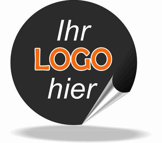 Aufkleber selbst gestalten - Personalisierte Aufkleber Etiketten ideal für Unternehmen Logos, Bilder, Foto Wunschtext - wasserfest, wetterfest rund - Werbung Firma Aufkleber Skins4u