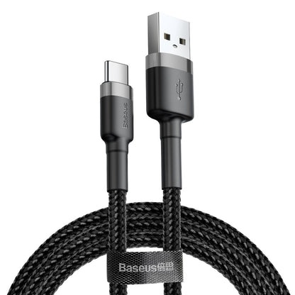 Ladekabel USB Typ-C Schnell Ladekabel für Samsung Huawei XIAOMI Apple iPhone Kabel Skins4u 1 Meter schwarz/grau