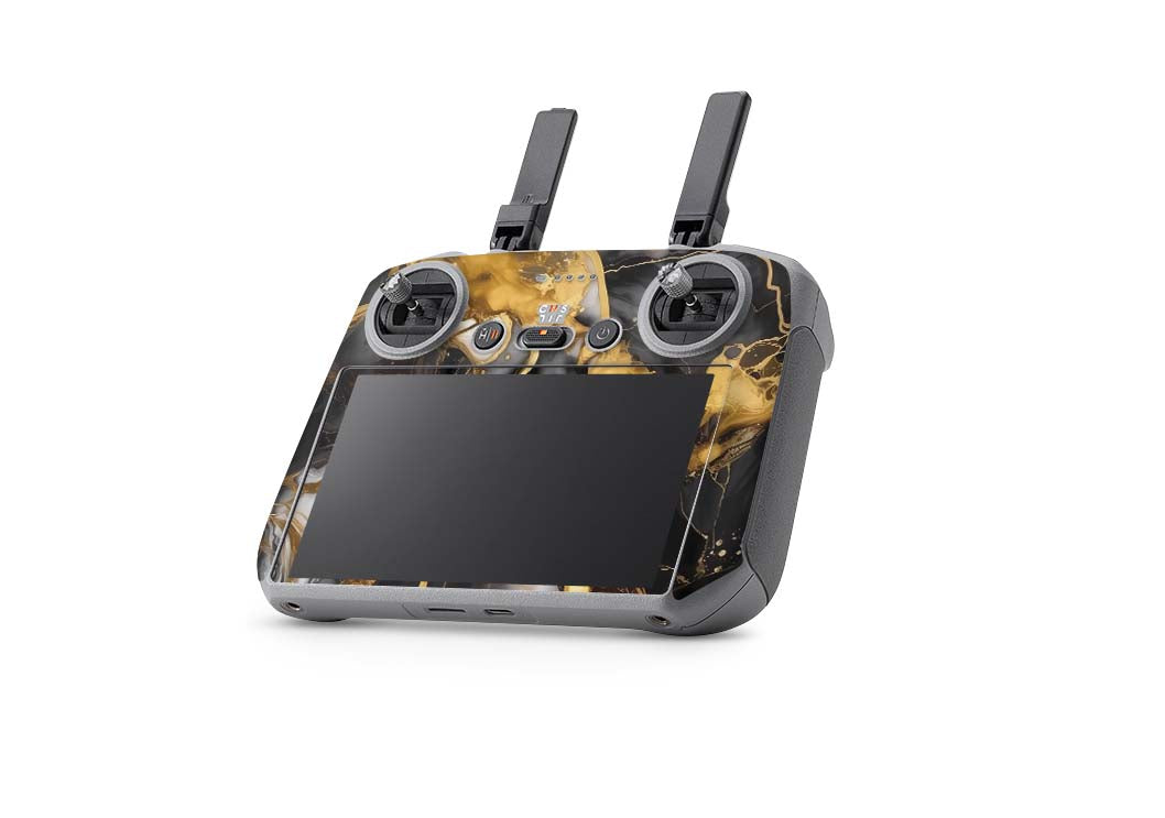 DJI Air 3 Skins - Drohnen Aufkleber Schutz Folie + RC2 Controller Skin + Akku Skins Dark Gold Aufkleber skins4u   