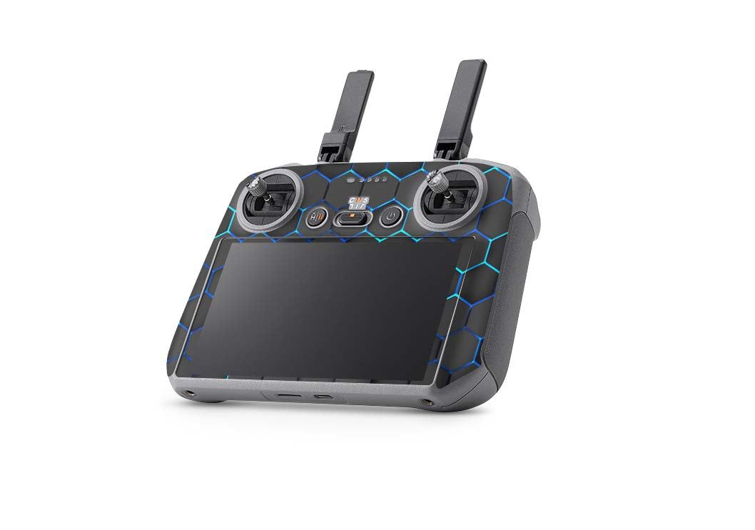 DJI Air 3 Skins - Drohnen Aufkleber Schutz Folie + RC2 Controller Skin + Akku Skins Exo blau Aufkleber skins4u   