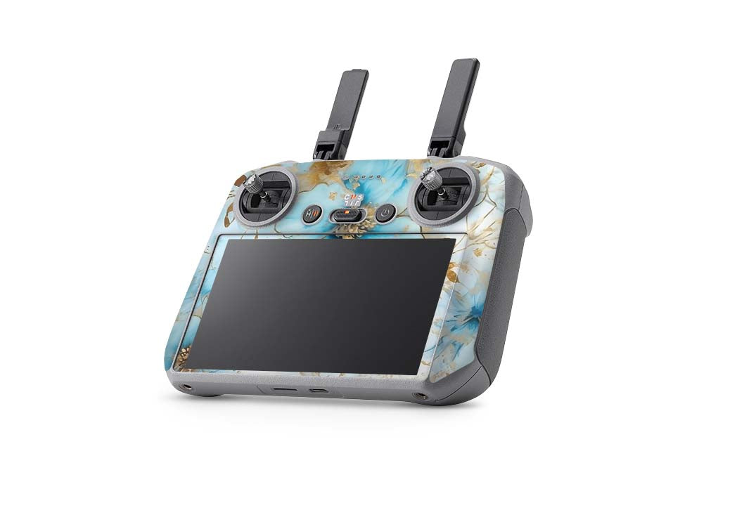 DJI Air 3 Skins - Drohnen Aufkleber Schutz Folie + RC2 Controller Skin + Akku Skins Gold blue Fantasy Aufkleber skins4u   