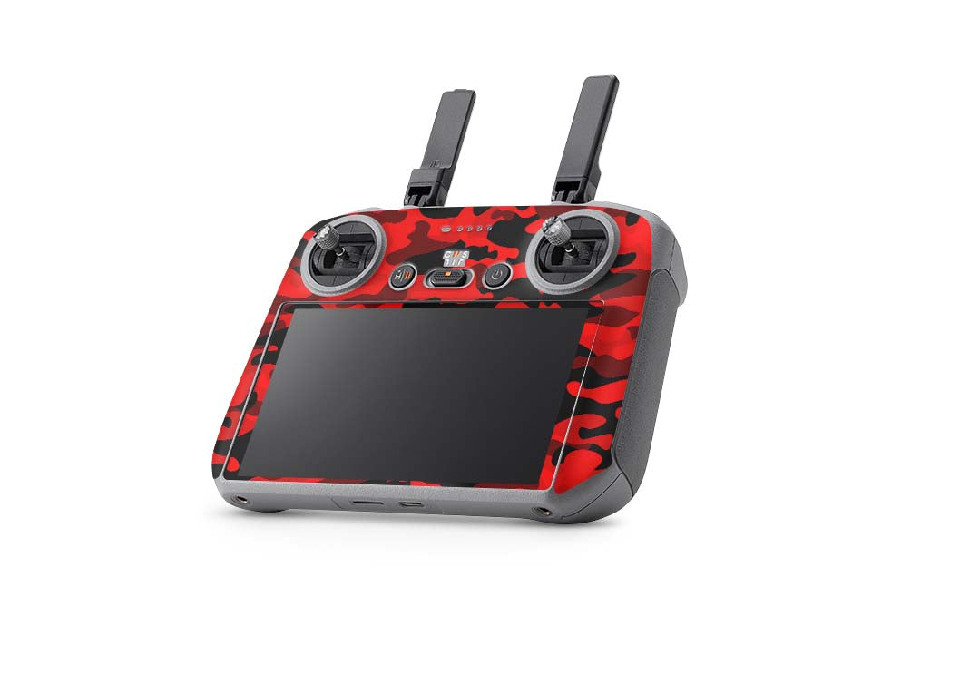 DJI Air 3 Skins - Drohnen Aufkleber Schutz Folie + RC2 Controller Skin + Akku Skins Red Camo Aufkleber skins4u   