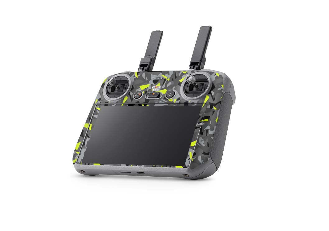 DJI Air 3 Skins - Drohnen Aufkleber Schutz Folie + RC2 Controller Skin + Akku Skins Splatter Yellow Aufkleber skins4u   