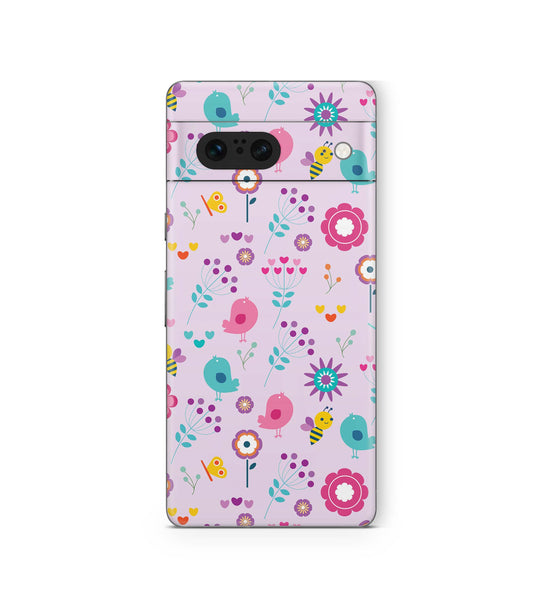 Google Pixel 8a Skins Design Schutzfolie Birds Vintage Aufkleber skins4u   