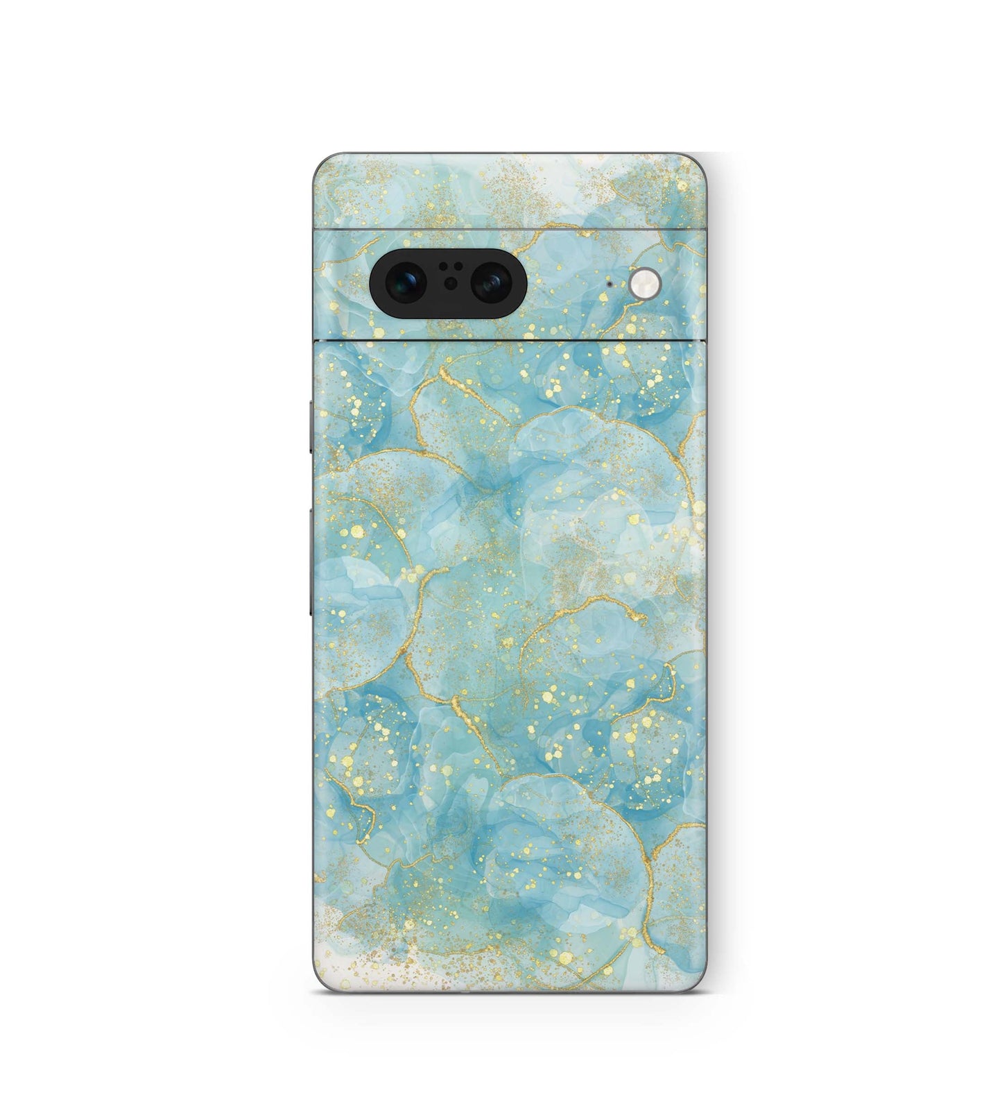 Google Pixel 8a Skins Design Schutzfolie Tuerkis gold Aufkleber skins4u   