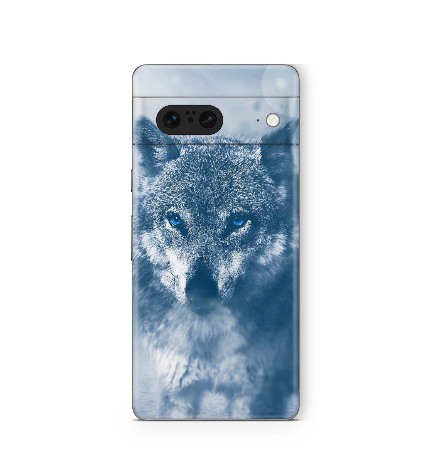 Google Pixel 8a Skins Design Schutzfolie Wolf blue eyes Aufkleber skins4u   