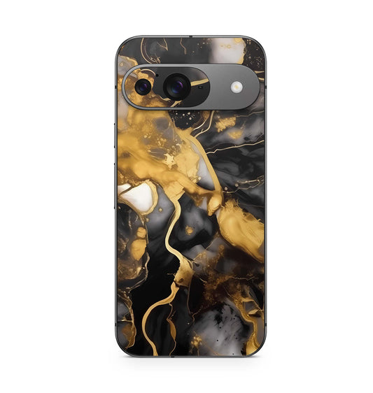 Google Pixel 9 Pro XL Skin Schutzfolie Design Kratzerschutz Vinyl Aufkleber Dark Gold Aufkleber Skins4u   