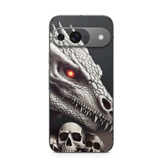 Google Pixel 9 Pro XL Skin Schutzfolie Design Kratzerschutz Vinyl Aufkleber Dragon Skull Aufkleber Skins4u   