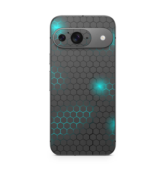 Google Pixel 9 Pro XL Skin Schutzfolie Design Kratzerschutz Vinyl Aufkleber Exo small blue Aufkleber Skins4u   