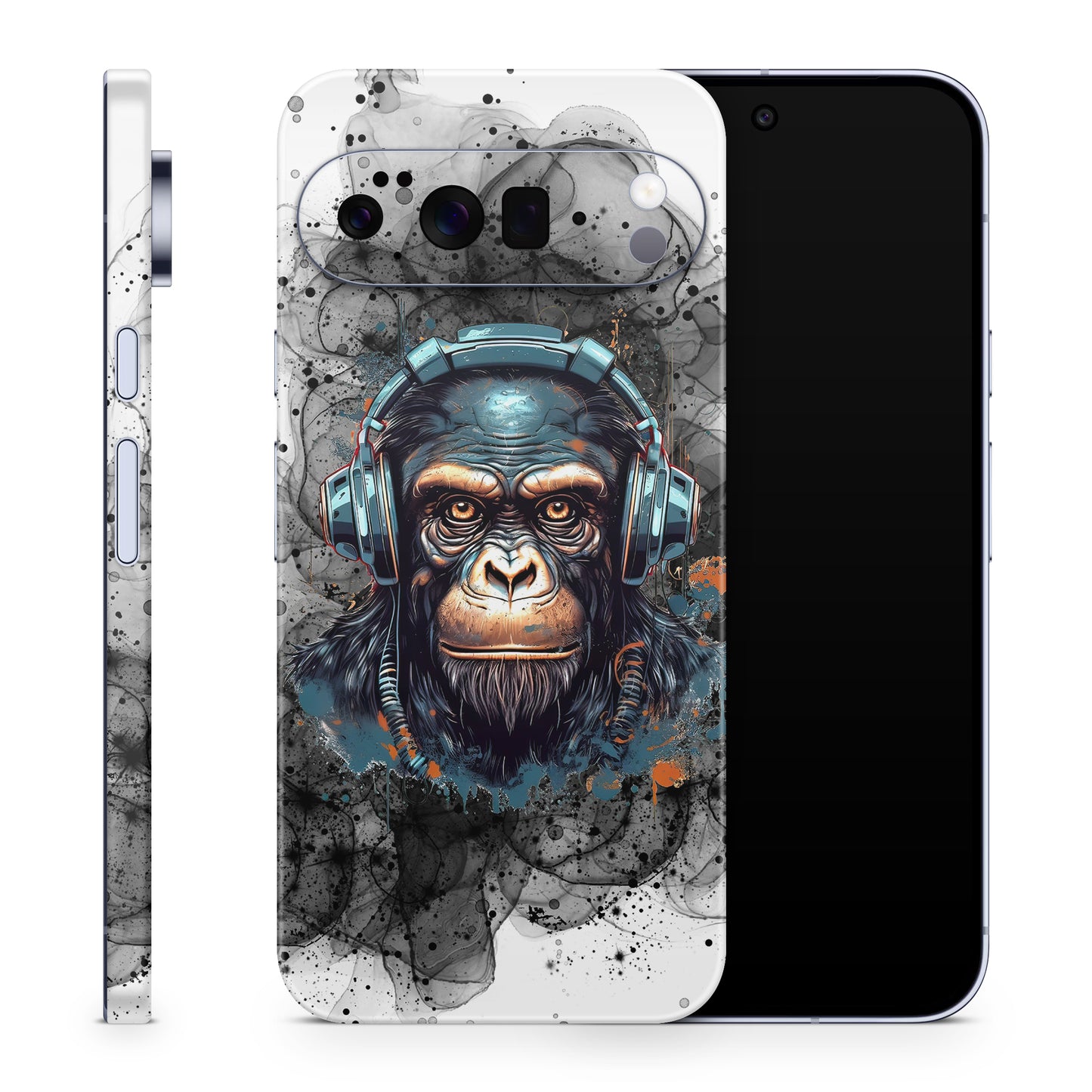 Google Pixel 10 Pro Skin Schutzfolie Vinyl Cover Black Smoke Monkey Aufkleber Skins4u