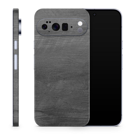 Google Pixel 10 Pro XL Skin Schutzfolie Vinyl Cover Black Woodgrasin Aufkleber Skins4u