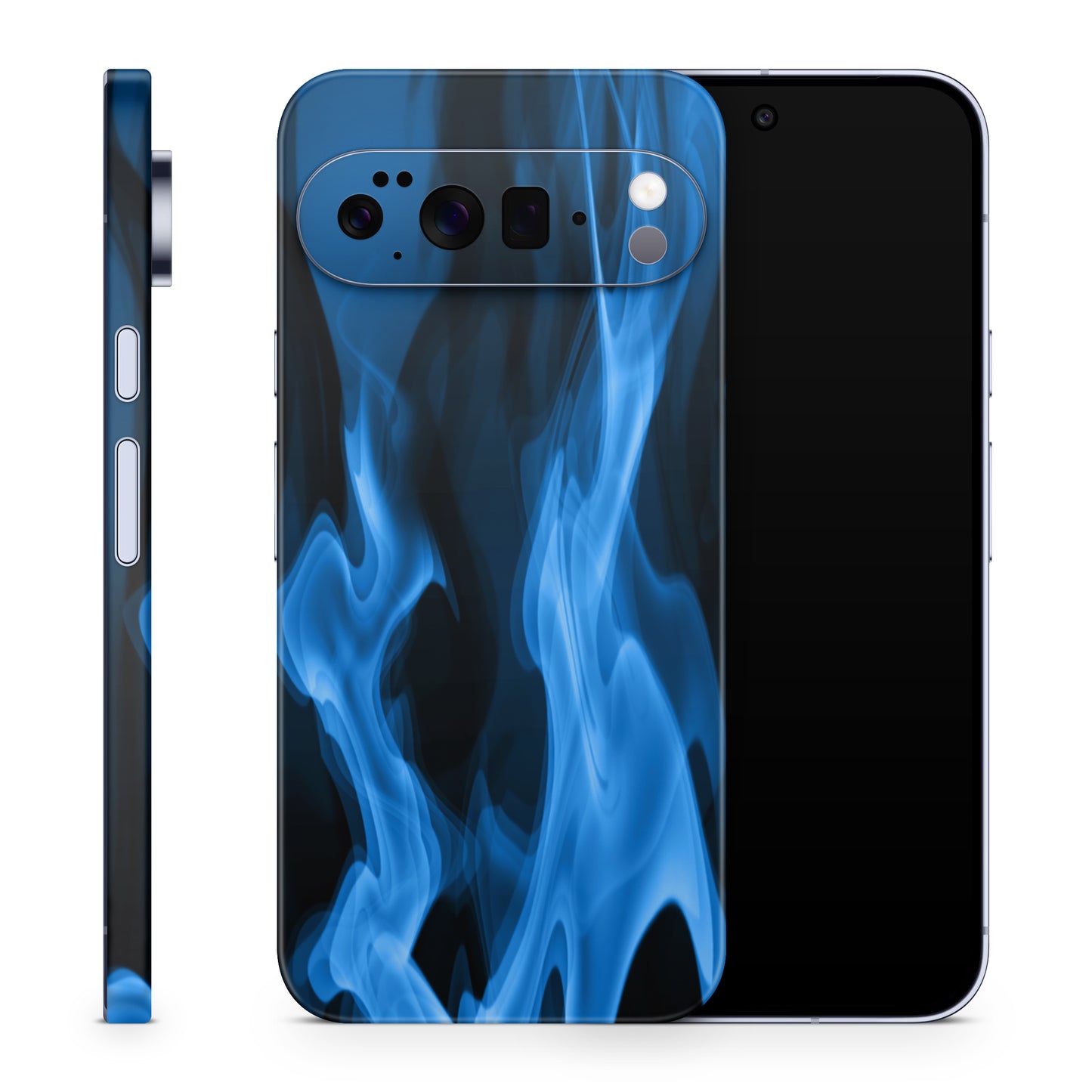 Google Pixel 10 Pro Skin Schutzfolie Vinyl Cover Blaue Flammen Aufkleber Skins4u