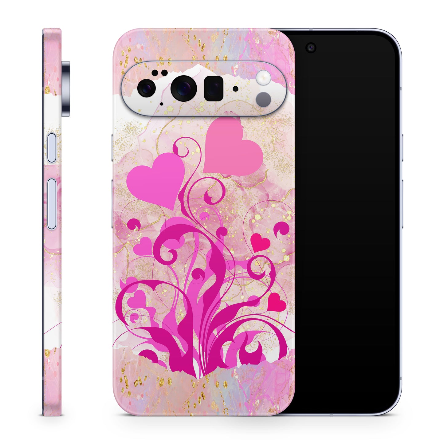 Google Pixel 10 Pro Skin Schutzfolie Vinyl Cover Boarder Hearts Aufkleber Skins4u