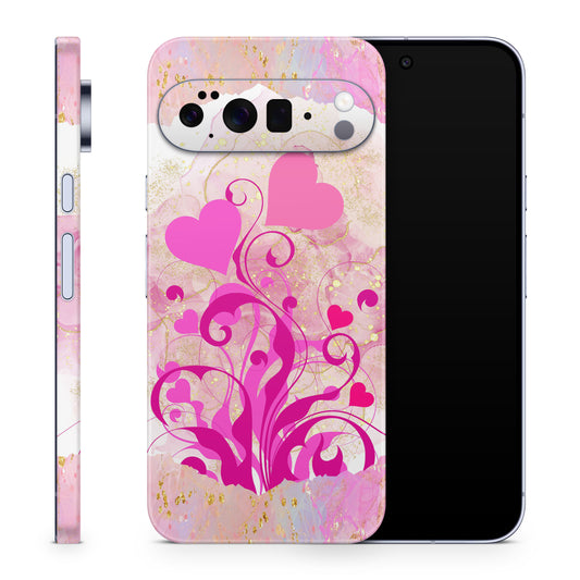 Google Pixel 10 Pro Skin Schutzfolie Vinyl Cover Boarder Hearts Aufkleber Skins4u