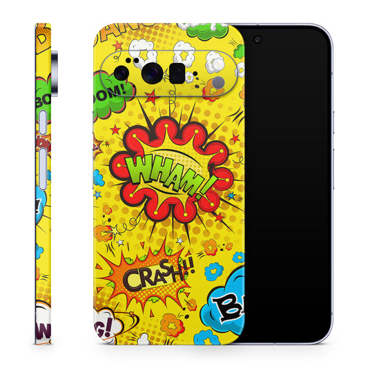 Google Pixel 10 Pro Skin Schutzfolie Vinyl Cover Comics gelb Aufkleber Skins4u