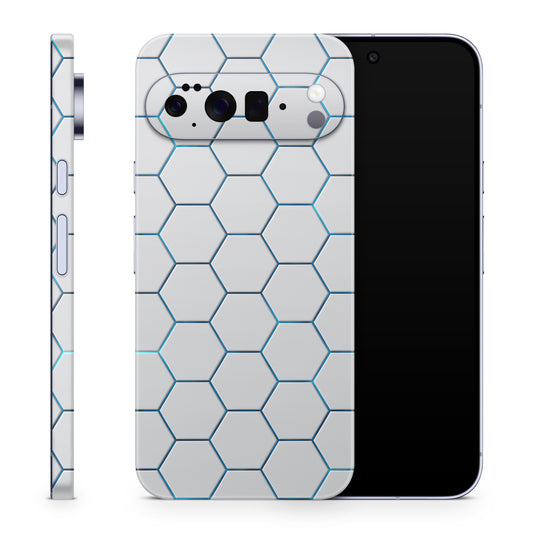 Google Pixel 10 Pro Skin Schutzfolie Vinyl Cover Exo Light Blue Aufkleber Skins4u