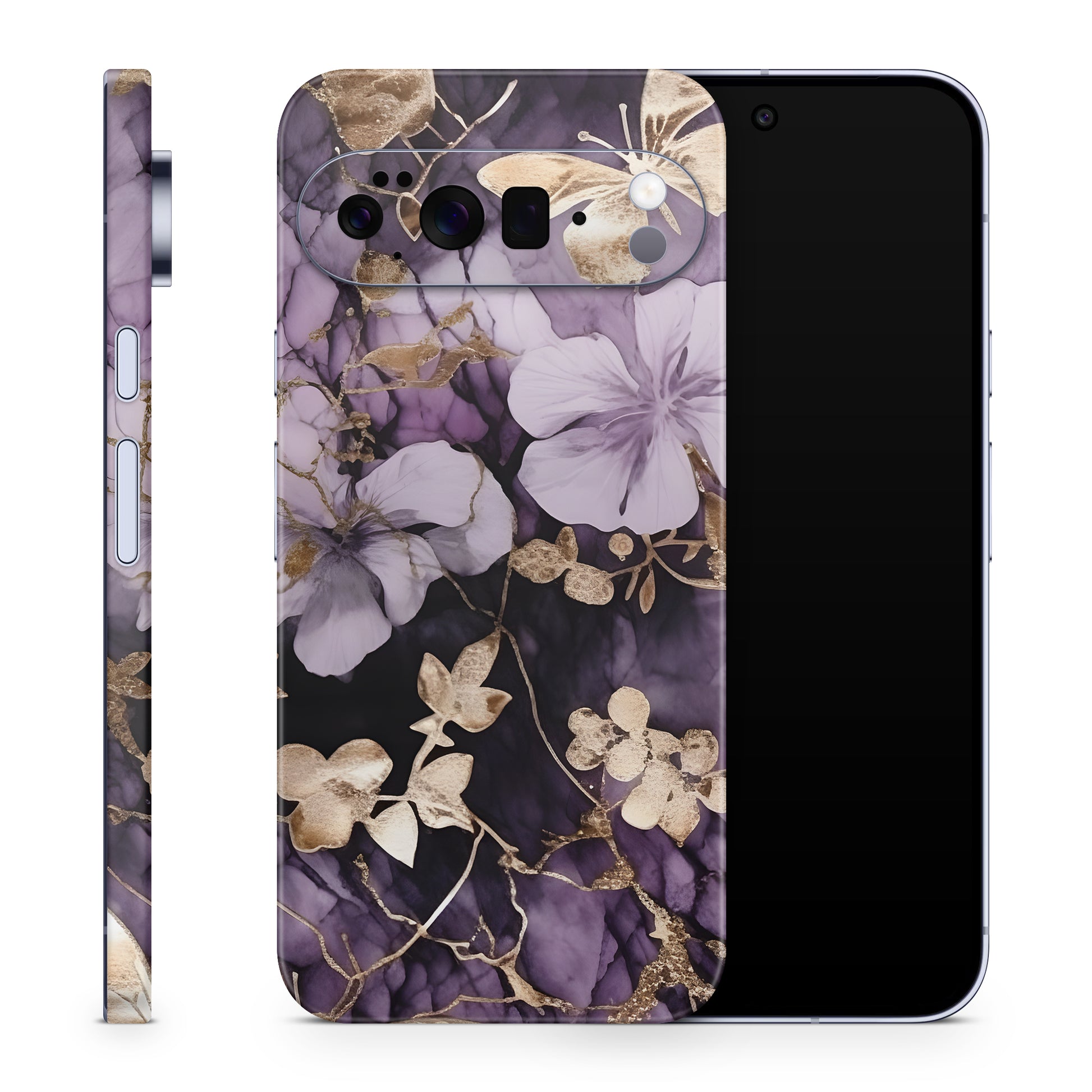 Google Pixel 10 Pro Skin Schutzfolie Vinyl Cover Flower and Butterfly Aufkleber Skins4u