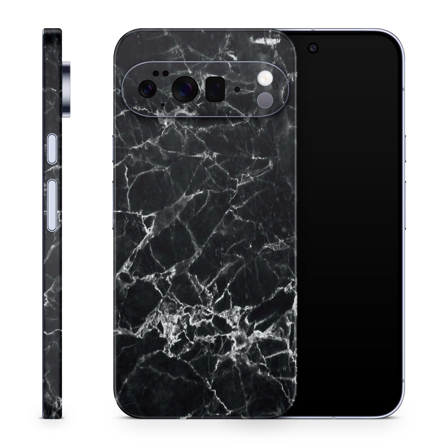 Google Pixel 10 Pro XL Skin Schutzfolie Vinyl Cover Marmor schwarz Aufkleber Skins4u
