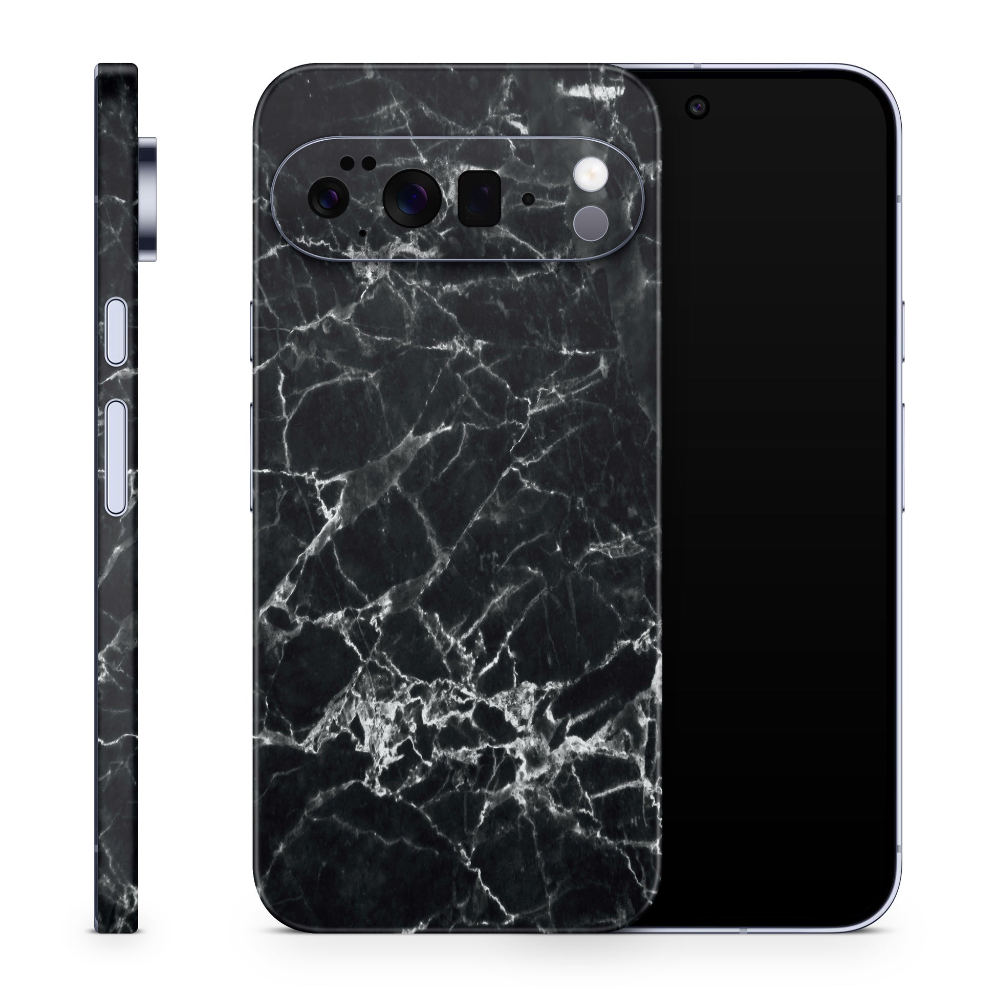 Google Pixel 10 Pro XL Skin Schutzfolie Vinyl Cover Marmor schwarz Aufkleber Skins4u