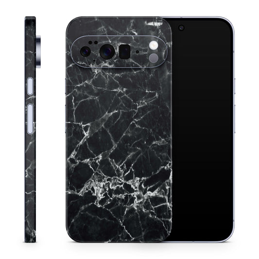 Google Pixel 10 Pro XL Skin Schutzfolie Vinyl Cover Marmor schwarz Aufkleber Skins4u