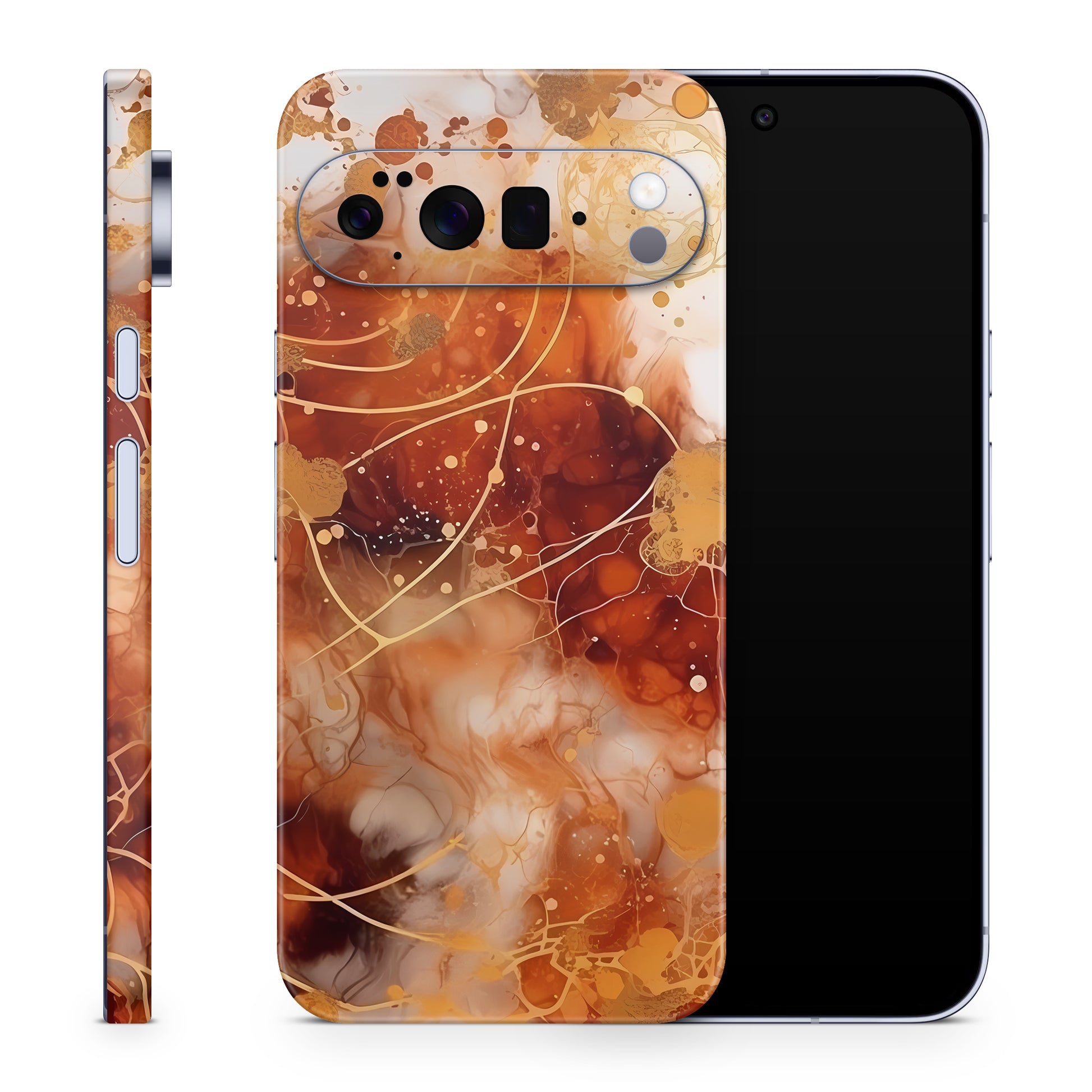 Google Pixel 10 Pro Skin Schutzfolie Vinyl Cover Orange Circle Aufkleber Skins4u