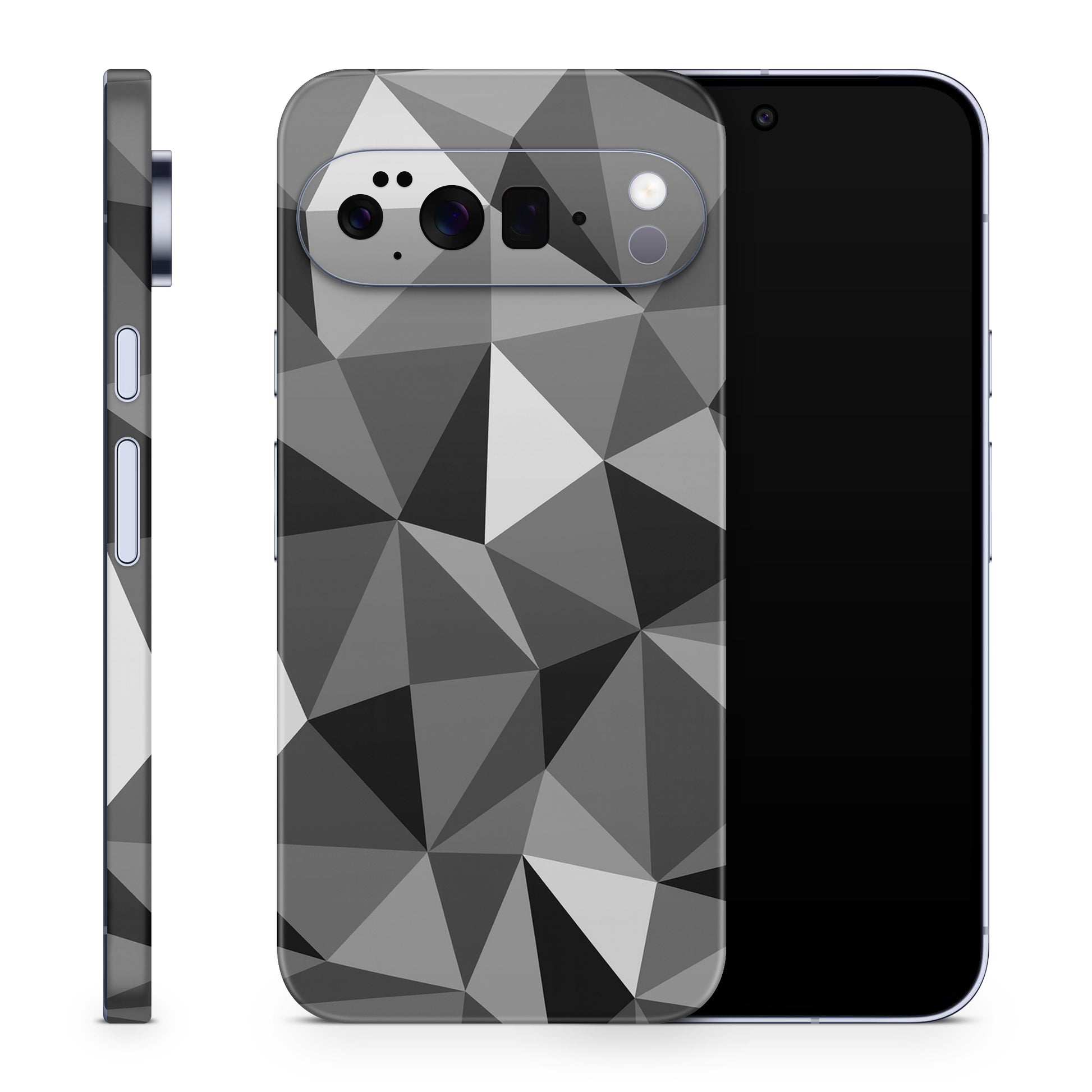 Google Pixel 10 Pro Skin Schutzfolie Vinyl Cover Polygrey Aufkleber Skins4u