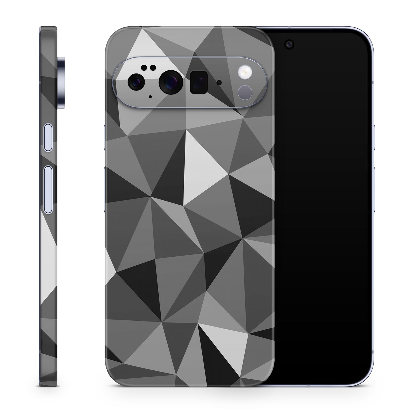 Google Pixel 10 Pro XL Skin Schutzfolie Vinyl Cover Polygrey Aufkleber Skins4u