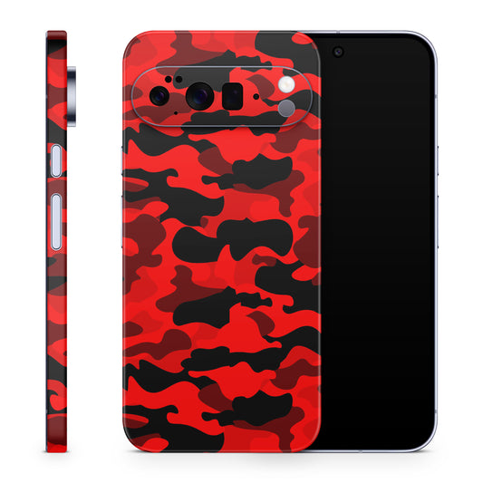 Google Pixel 10 Pro Skin Schutzfolie Vinyl Cover Red Camouflage Aufkleber Skins4u
