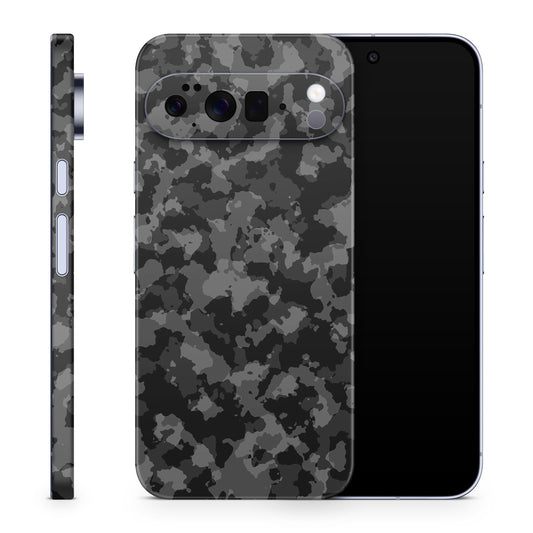 Google Pixel 10 Pro Skin Schutzfolie Vinyl Cover Shadow Camo grau Aufkleber Skins4u