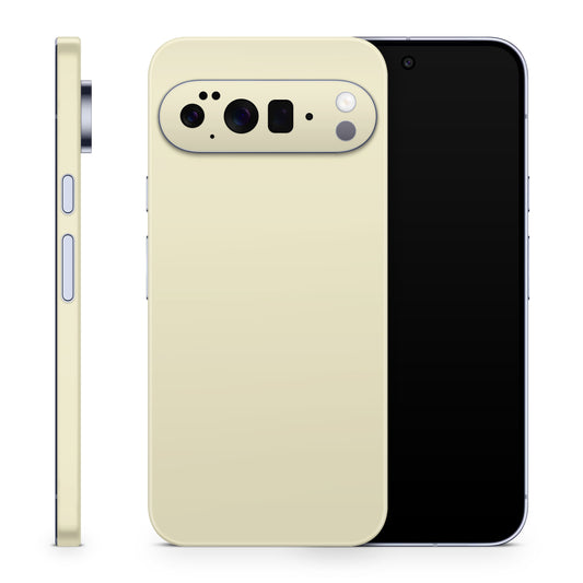 Google Pixel 10 Pro Skin Schutzfolie Vinyl Cover Solid State Creme Aufkleber Skins4u